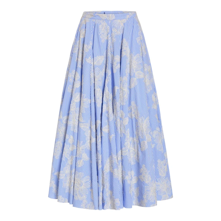 Markarian Soleil Floral Embroidered Midi Skirt - Skirts - New York Luxury Occasion Wear at Luxury Shoes 