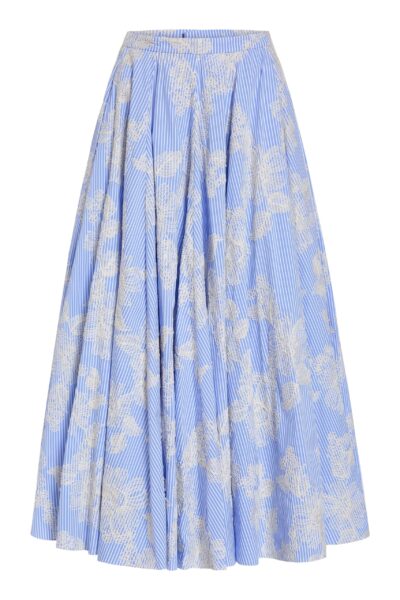 Markarian Soleil Floral Embroidered Midi Skirt - Skirts - New York Luxury Occasion Wear at Luxury Shoes 