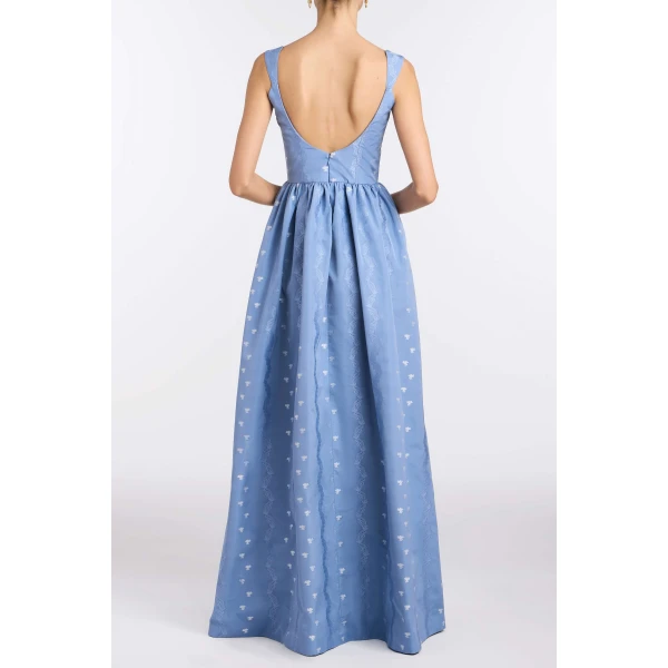 Markarian Tatiana Wedgwood Floral Taffeta Gown - Dresses - New York Luxury Occasion Wear at Luxury Shoes 