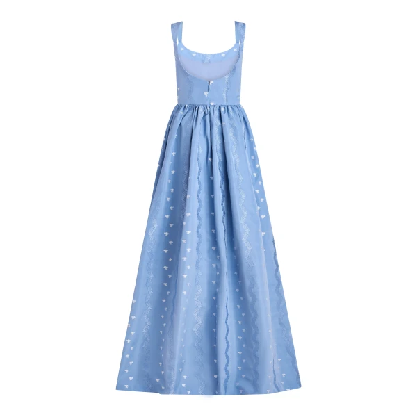 Markarian Tatiana Wedgwood Floral Taffeta Gown - Dresses - New York Luxury Occasion Wear at Luxury Shoes 