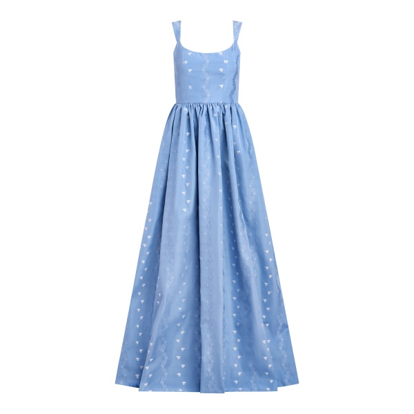 Markarian Tatiana Wedgwood Floral Taffeta Gown - Dresses - New York Luxury Occasion Wear at Luxury Shoes 