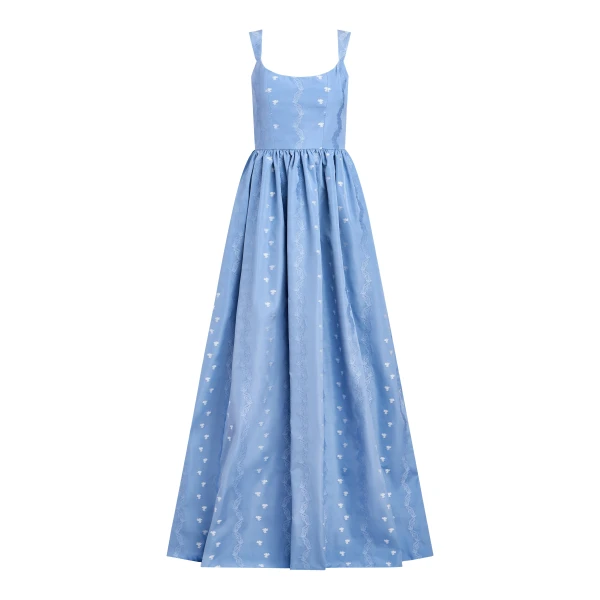 Markarian Tatiana Wedgwood Floral Taffeta Gown - Dresses - New York Luxury Occasion Wear at Luxury Shoes 