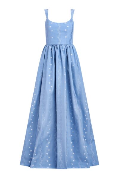 Markarian Tatiana Wedgwood Floral Taffeta Gown - Dresses - New York Luxury Occasion Wear at Luxury Shoes 