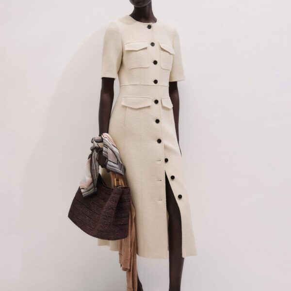 Me and Em Button Front Maxi Dress
Textured Tweed Dress, view 3