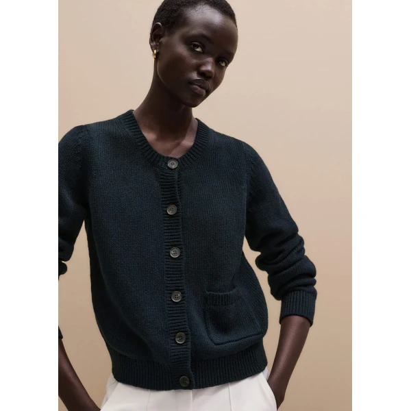 Cotton Linen Knit – luxury British Blue in Me and Em exclusively at Luxury Shoes 
