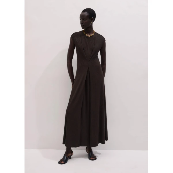 Bouclé Rib Jersey – luxury British Brown in Me and Em exclusively at Luxury Shoes 