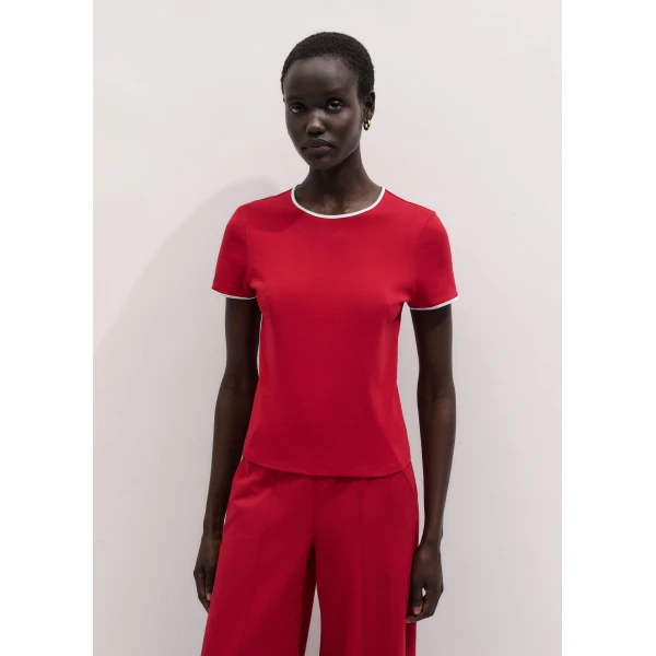 Cotton Jersey – luxury British Red in Me and Em exclusively at Luxury Shoes 