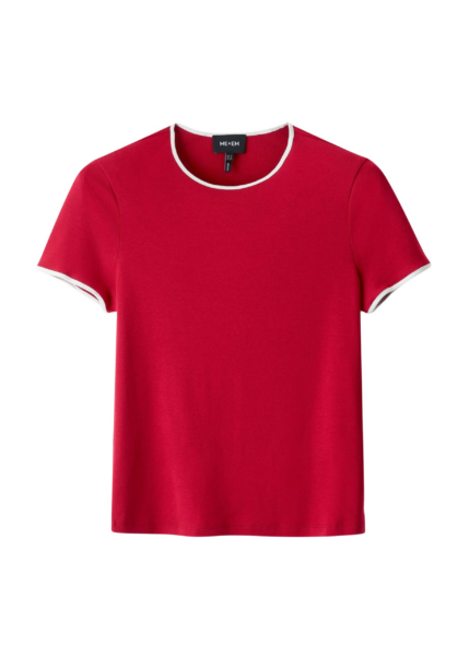 Me and Em Contrast Trim Slim Tee