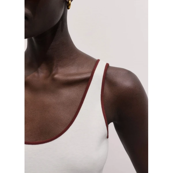 Me and Em Contrast Trim Slim Vest