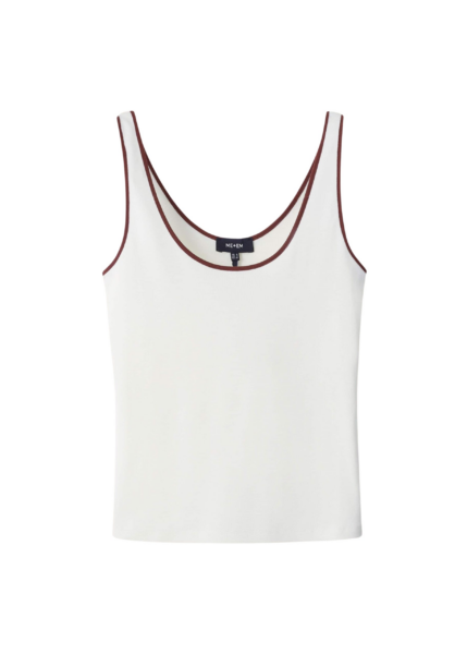 Me and Em Contrast Trim Slim Vest