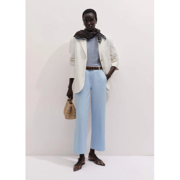 Textured Jersey – luxury British Blue in Me and Em exclusively at Luxury Shoes 