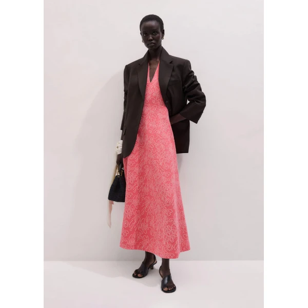 Jacquard Jersey – luxury British Pink in Me and Em exclusively at Luxury Shoes 