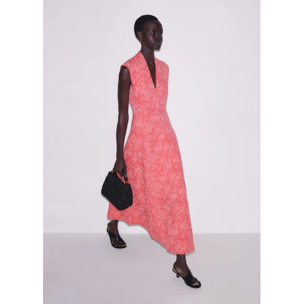 Jacquard Jersey – luxury British Pink in Me and Em exclusively at Luxury Shoes 
