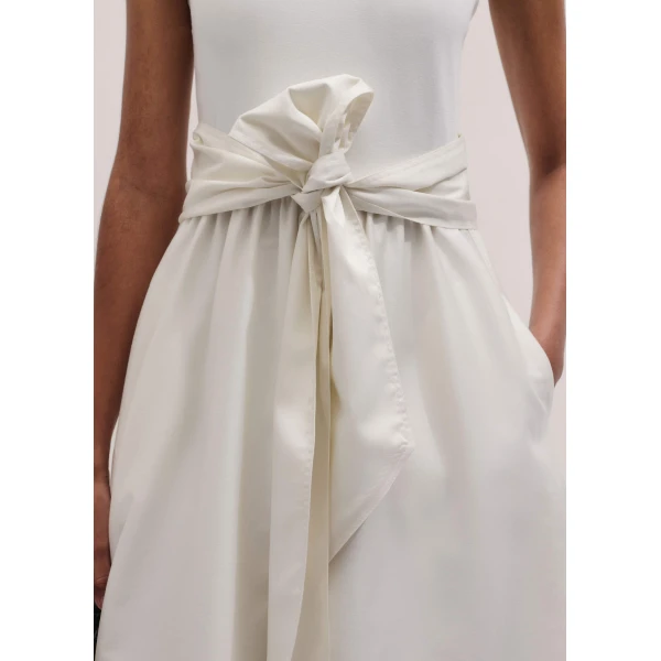 Jersey + Poplin – luxury British White in Me and Em exclusively at Luxury Shoes 
