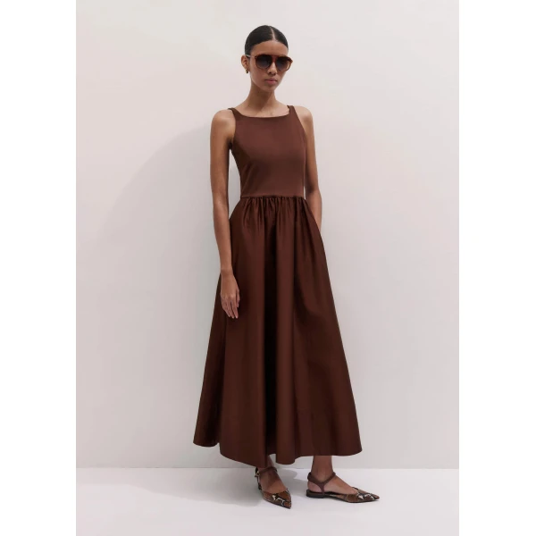 Jersey + Poplin – luxury British Brown in Me and Em exclusively at Luxury Shoes 