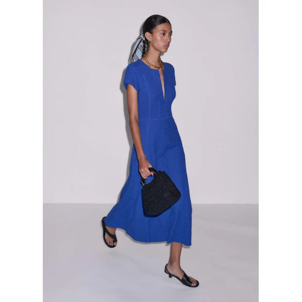 Textured Jersey – luxury British Blue in Me and Em exclusively at Luxury Shoes 