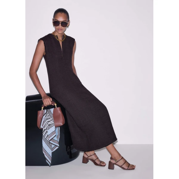 Textured Tweed – luxury British Brown in Me and Em exclusively at Luxury Shoes 