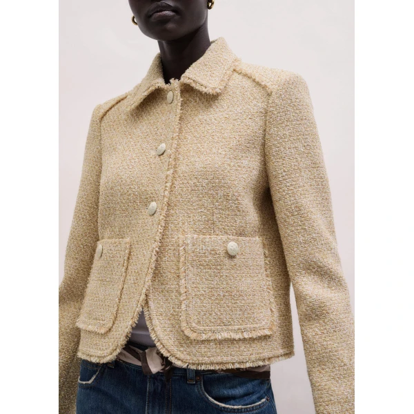 Italian Tweed – luxury British Beige in Me and Em exclusively at Luxury Shoes 