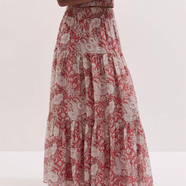 Me and Em Full-Length Skirt
Silk + Cotton Skirt, view 3