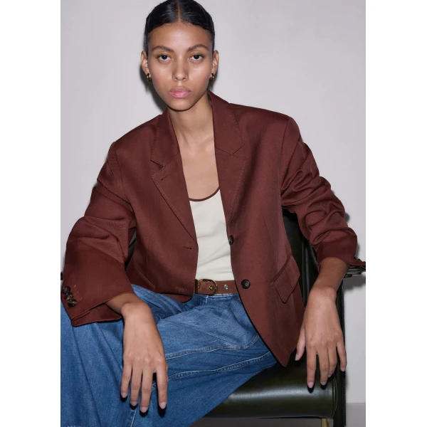 Italian Linen Blend – luxury British Brown in Me and Em exclusively at Luxury Shoes 