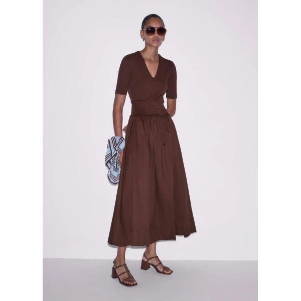 Mixed-Media Jersey – luxury British Brown in Me and Em exclusively at Luxury Shoes 
