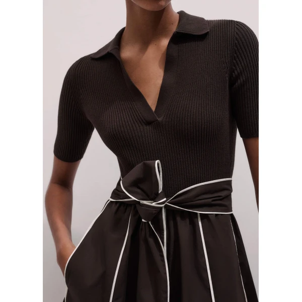 Me and Em Mixed Media Midi Dress