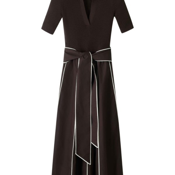Me and Em Mixed Media Maxi Dress
Mixed-Media Jersey Dress