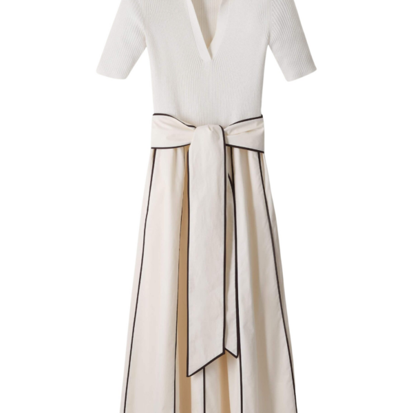 Me and Em Mixed Media Midi Dress
Knit + Poplin Dress
