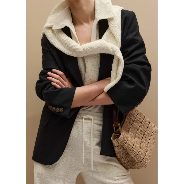 Textured Jersey – luxury British Ivory in Me and Em exclusively at Luxury Shoes 