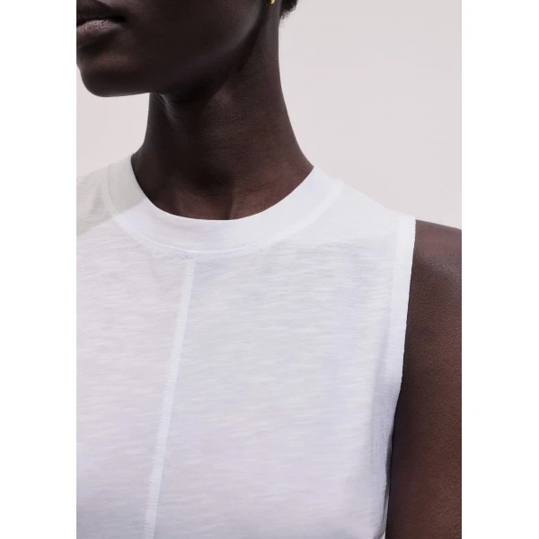 Slub Jersey – luxury British White in Me and Em exclusively at Luxury Shoes 