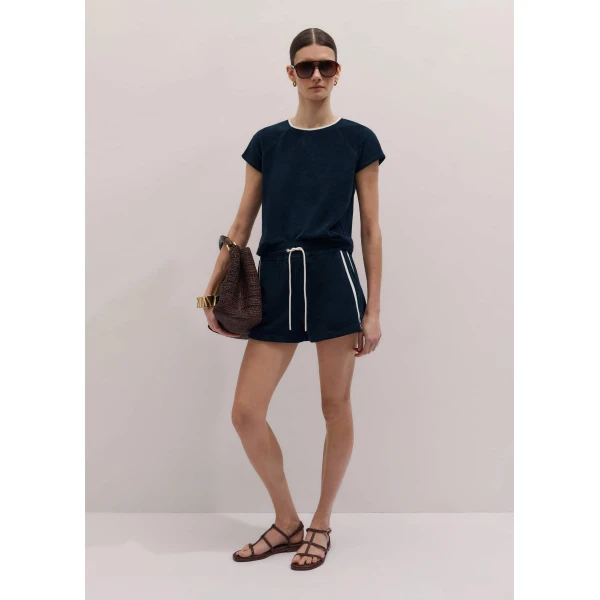 Toweling Jersey – luxury British Blue in Me and Em exclusively at Luxury Shoes 