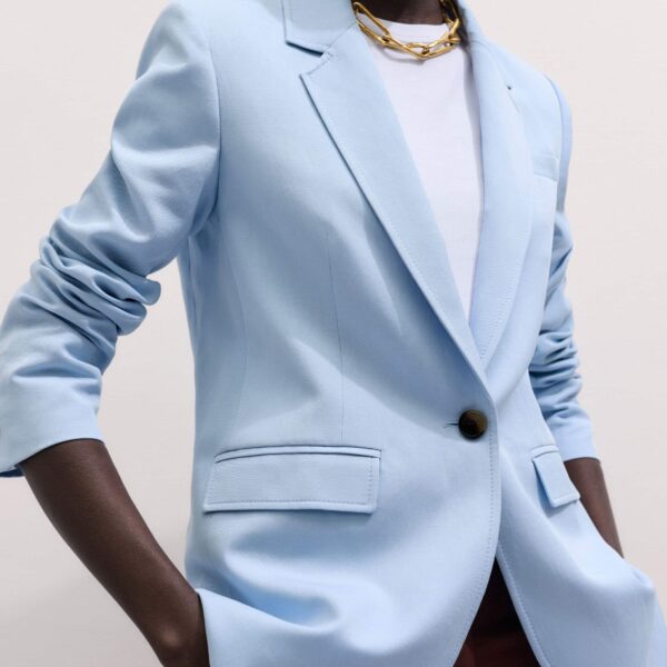 Me and Em Sharp Shoulder Blazer
Italian Linen Blend Jacket, view 6