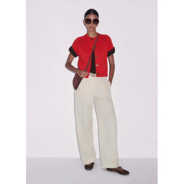 Chunky Cotton Knit – luxury British Red in Me and Em exclusively at Luxury Shoes 