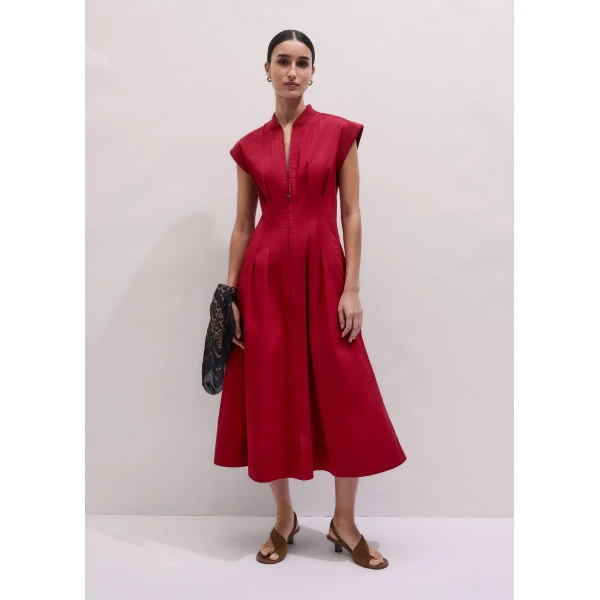 Soft Sculpt Twill – luxury British Red in Me and Em exclusively at Luxury Shoes 
