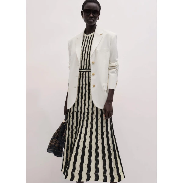 Pointelle Cotton – luxury British Ivory in Me and Em exclusively at Luxury Shoes 