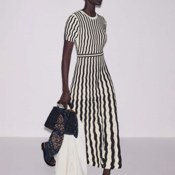 Me and Em Stripe Knit Maxi Dress
Pointelle Cotton, view 6