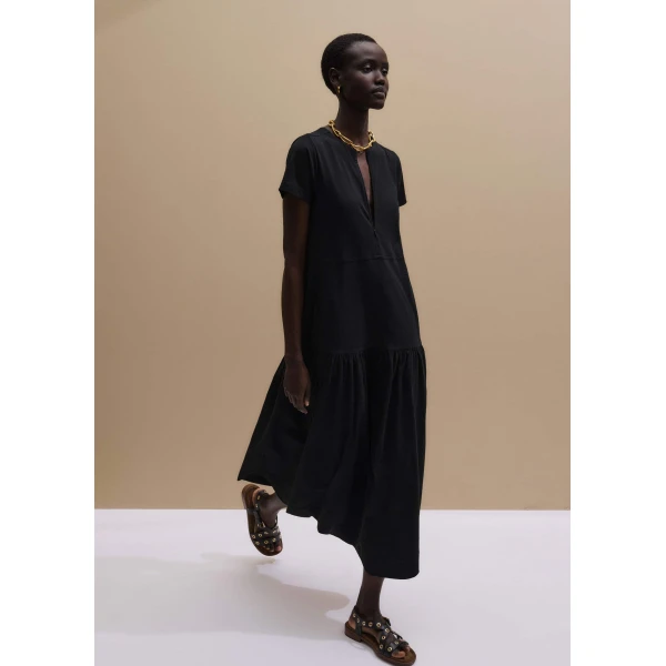 Slub Jersey – luxury British Black in Me and Em exclusively at Luxury Shoes 