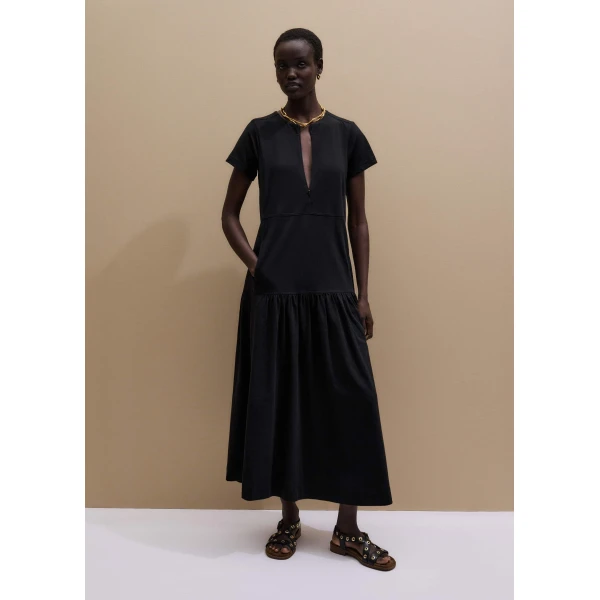 Slub Jersey – luxury British Black in Me and Em exclusively at Luxury Shoes 