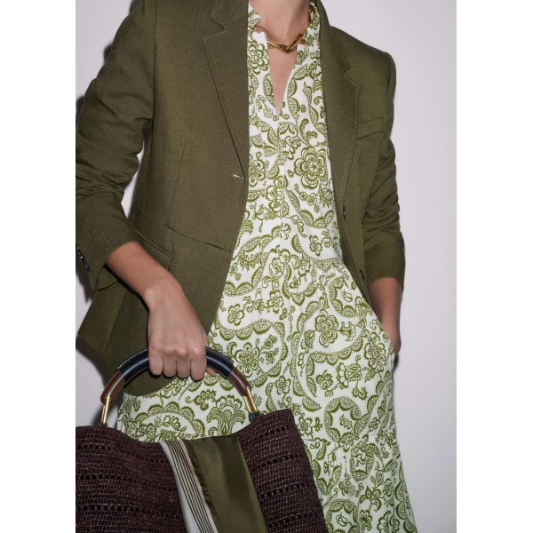 Slub Jersey – luxury British Green in Me and Em exclusively at Luxury Shoes 