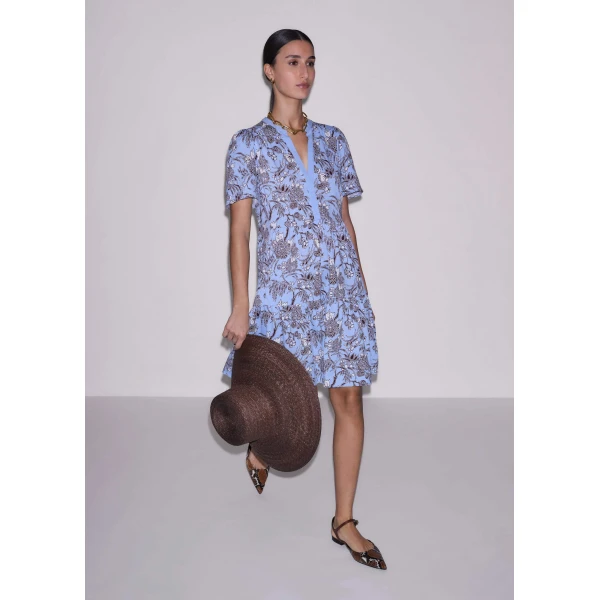 Slub Jersey – luxury British Blue in Me and Em exclusively at Luxury Shoes 