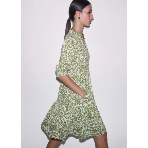 Slub Jersey – luxury British Green in Me and Em exclusively at Luxury Shoes 