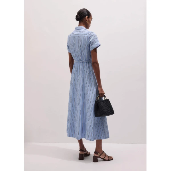 Textured Stripe – luxury British Blue in Me and Em exclusively at Luxury Shoes 
