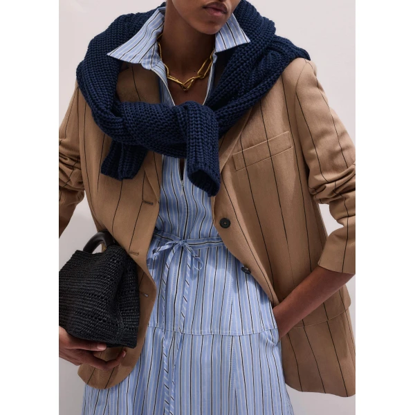 Me + Em Zip Neck Shirt Dress