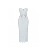 Milla Beaded Lace Corset Dress - Dresses - Ukrainian Luxury Evening Gown at Luxury Shoes 