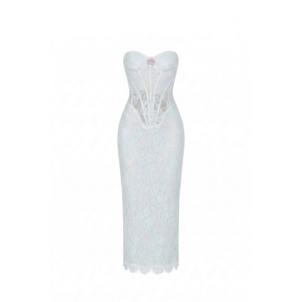 Milla Beaded Lace Corset Dress - Dresses - Ukrainian Luxury Evening Gown at Luxury Shoes 
