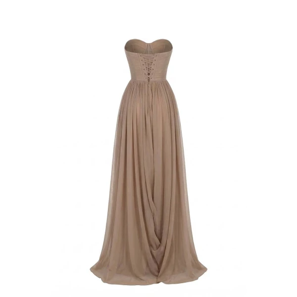 Milla Dress with Corset Bodice and Draping - Dresses - Ukrainian Luxury Evening Gown at Luxury Shoes 