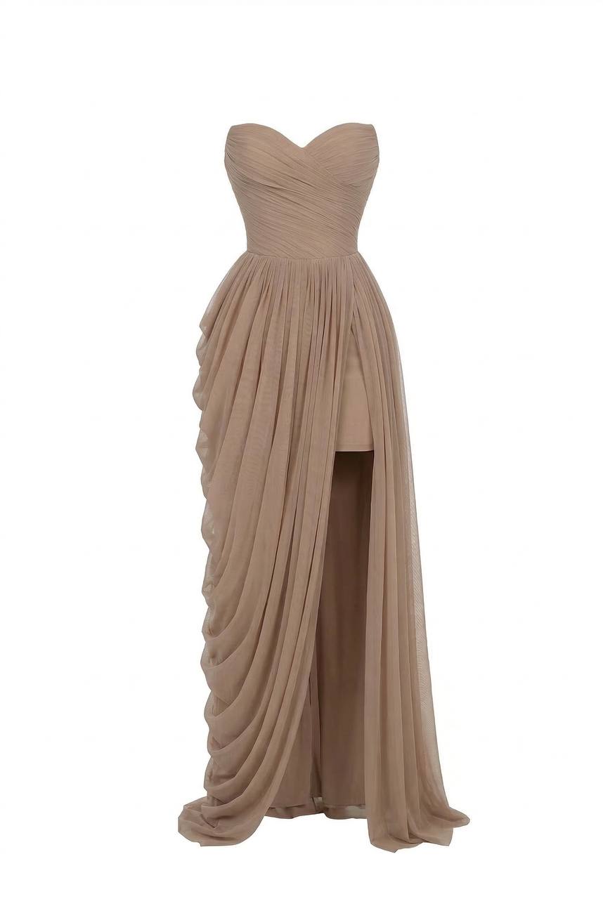 Milla Dress with Corset Bodice and Draping
