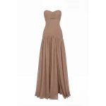 Milla Maxi Dress in Italian Mesh with Corset Bodice - Dresses - Ukrainian Luxury Evening Gown at Luxury Shoes 