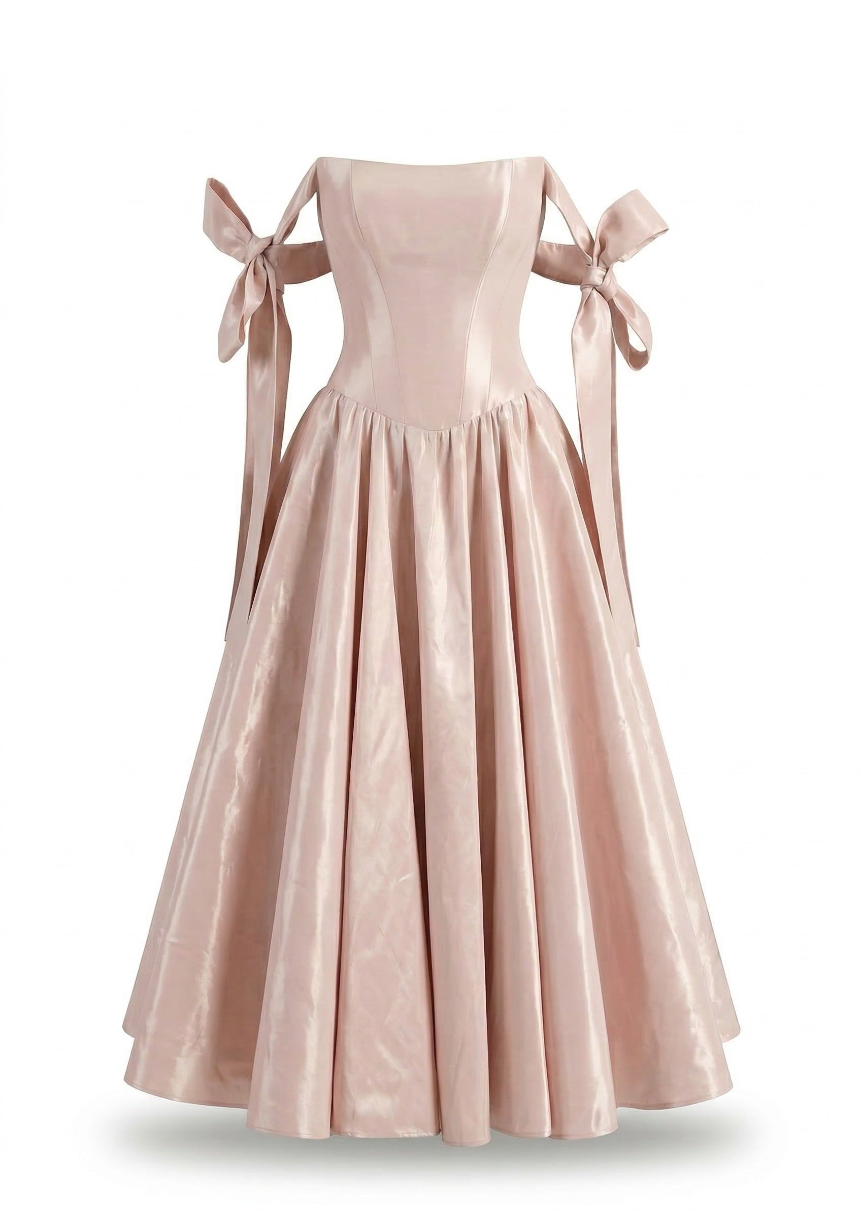 Milla Misty Rose Taffeta Corset Midi Dress