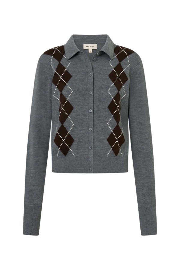 Oroton Argyle Cardigan - Oroton Knitwear - Australian Heritage Luxury - Shop at Luxury Shoes 